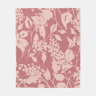 Cobertor De Velo Desenho floral simples. Silhuettes de lila floresc