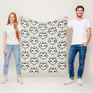 Cobertor De Velo Desenho Infantil Preto e Branco Minimalista