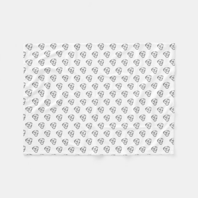 Cobertor De Velo desenho pitbull simples amantes de cães preto bran (Frente (Horizontal))