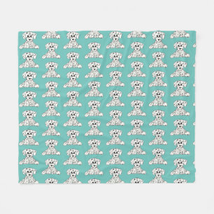 Cobertor De Velo Desenho simples de um cão dalmata de pelúcia em pr