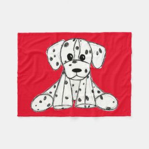 Cobertor De Velo Desenho simples de um cão dalmata de pelúcia em pr