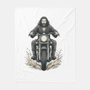 Cobertor De Velo Desenho Vetorial de Motociclista com Gravação Anti