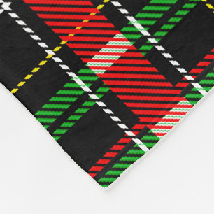 Cobertor De Velo Desenho Xadrez Escocês Flanela Natal Preto