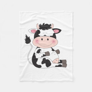 Cobertor De Velo Desenhos animados bonitos da vaca do bebê