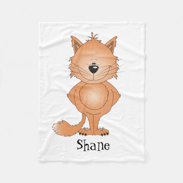 Cobertor De Velo Desenhos animados bonitos do gato do gatinho (Frente)