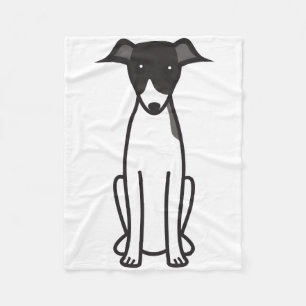 Cobertor De Velo Desenhos animados do cão do galgo italiano