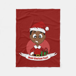 Cobertor De Velo Desenhos animados do menino do Natal