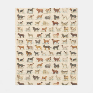 Cobertor De Velo Desenhos De Cachorro Vintage Padrados