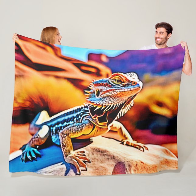 Cobertor De Velo Desert Dragon Lizard Design (In Situ)