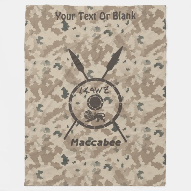 Cobertor De Velo Desert Maccabee Shield E Spears (Frente)