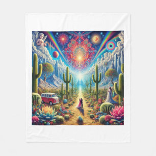 Cobertor De Velo Deserto Dreamscape: Oásis de Maravilhas Infinitas