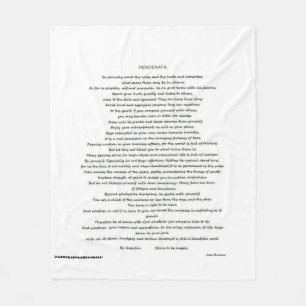 COBERTOR DE VELO DESIDERATA THROW BLANKEET