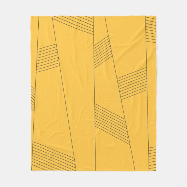 Cobertor De Velo Design abstrato simples, amarelo, moderno (Frente)