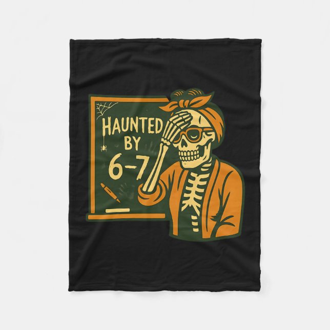 Cobertor De Velo design assustador de Halloween 67 Seis Sete Meme 1 (Frente)