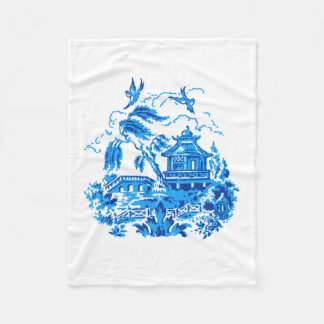 Cobertor De Velo Design azul azul & branco do salgueiro de China