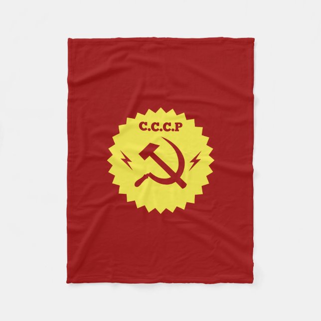 Cobertor De Velo Design comunista do crachá de CCCP (Frente)