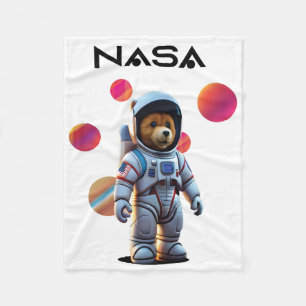 Cobertor De Velo Design da Nasa com o Astronout do Urso Cinto