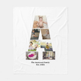 Cobertor De Velo Design da sua própria letra A Colagem de fotos