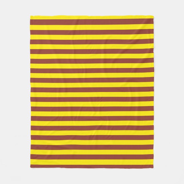 Cobertor De Velo Design das faixas amarelas e castanhas (Frente)