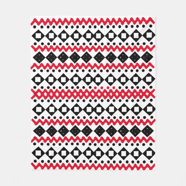 Cobertor De Velo Design de amostra de arte geométrica em preto e br (Frente)