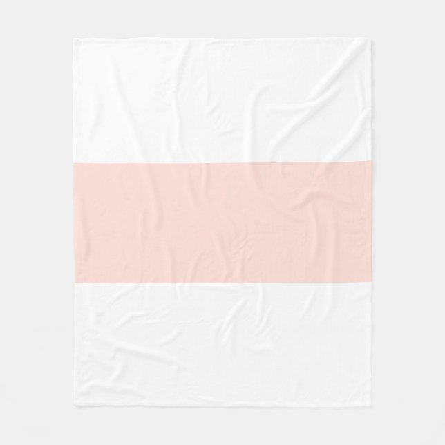 Cobertor De Velo Design de Barra em Branco Suave e Rosa Pastel (Frente)