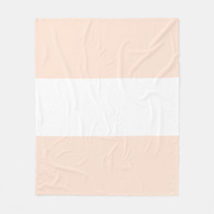 Cobertor De Velo Design de Barra em Pastel Pêssego Suave e Branco