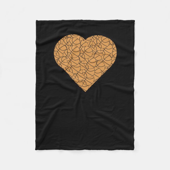 Cobertor De Velo Design de basquetebol Heart Love (Frente)