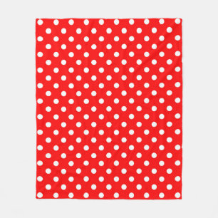 Cobertor De Velo Design de Bolinhas branco vermelho