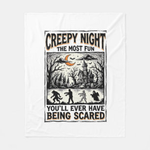 Cobertor De Velo Design de Camisa de Terror Divertido e Assustador