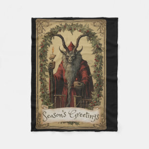 Cobertor De Velo Design de Carta de Tarot Krampus Temporada de Nata