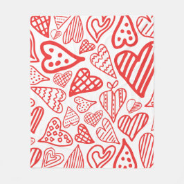 Cobertor De Velo "Design de Corações Desenhados à Mão | Whimsical e