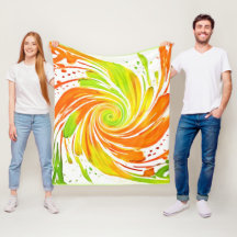 Design de espiral verde e laranja