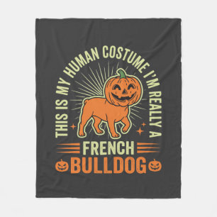 Cobertor De Velo Design de Fantasia Humana de Bulldog Francês Engra