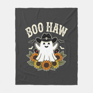 Cobertor De Velo Design de Fantasma de Halloween Ocidental Boo Haw