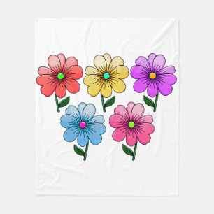 Cobertor De Velo design de flores de 5 cores