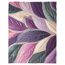 Design de Folhas Cor-de-Rosa Púrpura e Quilhada