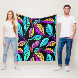 Cobertor De Velo Design de Folhas de Vidro Estendidas