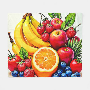 Cobertor De Velo Design de Fruta de Delícia de Fresca Vibrante
