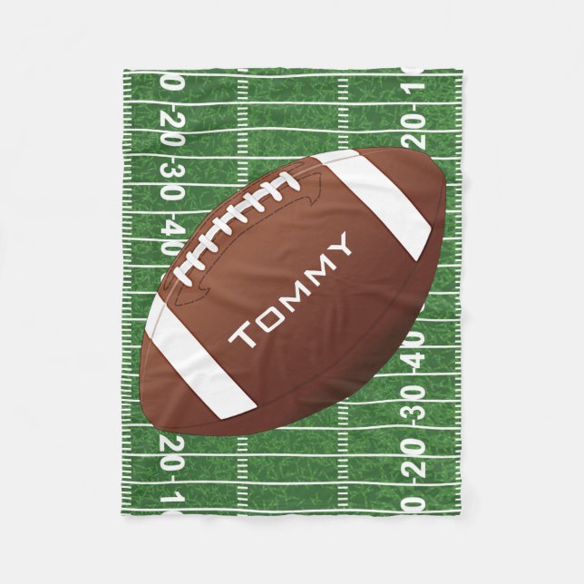 Cobertor De Velo Design de futebol Fleece Blanket (Frente)