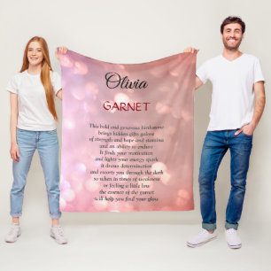 Cobertor De Velo Design de Garnet de Birthstone