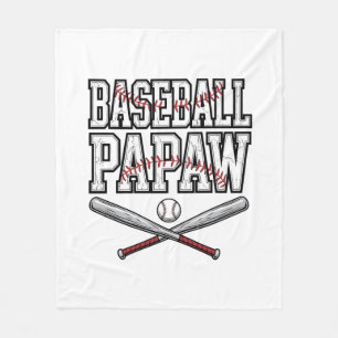 Cobertor De Velo Design de Gravura Vintage de Papaw de Beisebol_1
