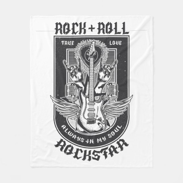Cobertor De Velo Design de Guitar Rock (Frente)