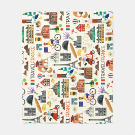 Cobertor De Velo Design de Ícones Viagem da França
