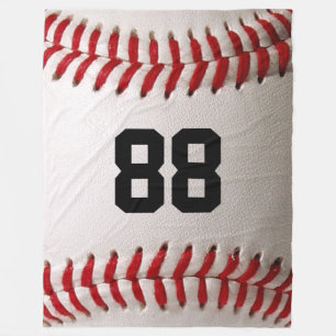 Cobertor De Velo Design de jogador de beisebol com número de camisa