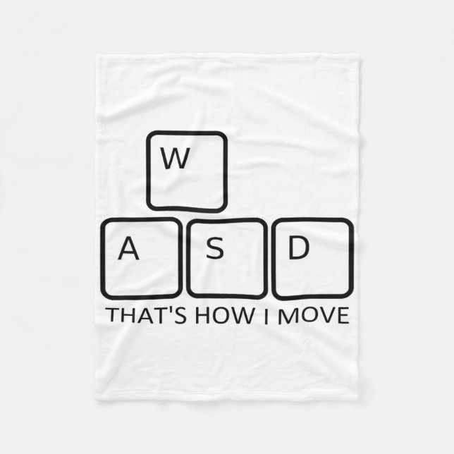 Cobertor De Velo Design de Jogos Wasd - Ícone Teclado para Jogadore (Frente)