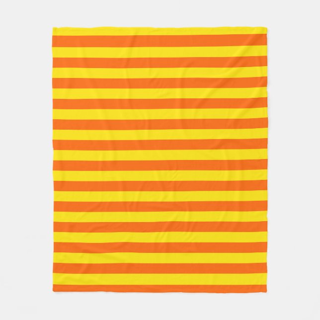 Cobertor De Velo Design de Listras Laranja Amarelo (Frente)