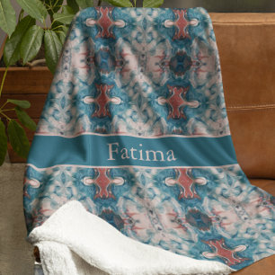 Cobertor De Velo Design de mármore psicodélico personalizável