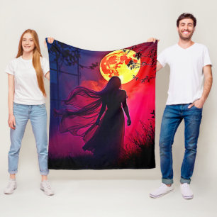 Cobertor De Velo Design de Mistério da Mulher Sombra Vermelha