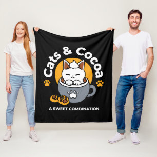 Cobertor De Velo Design de Mug Feriado com Cozy Cat e Cookies de Pa