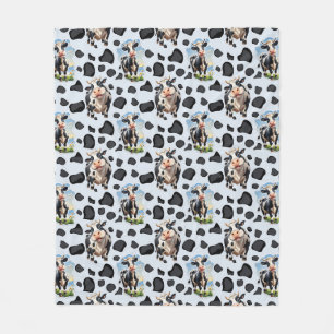Cobertor De Velo Design de padrão animal de vaca